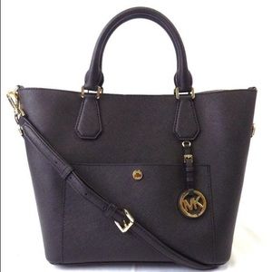 Michael Kors Greenwich Large Satchel, Black